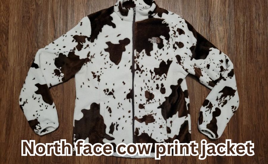 north face cow print jacket